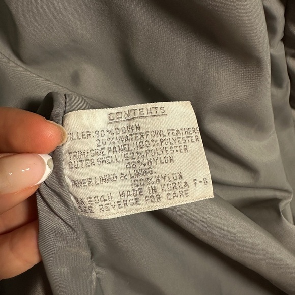 Fleet Street vintage winter down coat ruched long puffer L gray - Picture 13 of 15